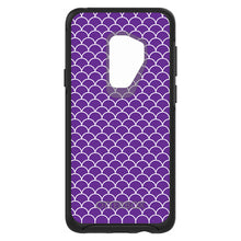 DistinctInk™ OtterBox Symmetry Series Case for Apple iPhone / Samsung Galaxy / Google Pixel - Purple White Scalloped Pattern