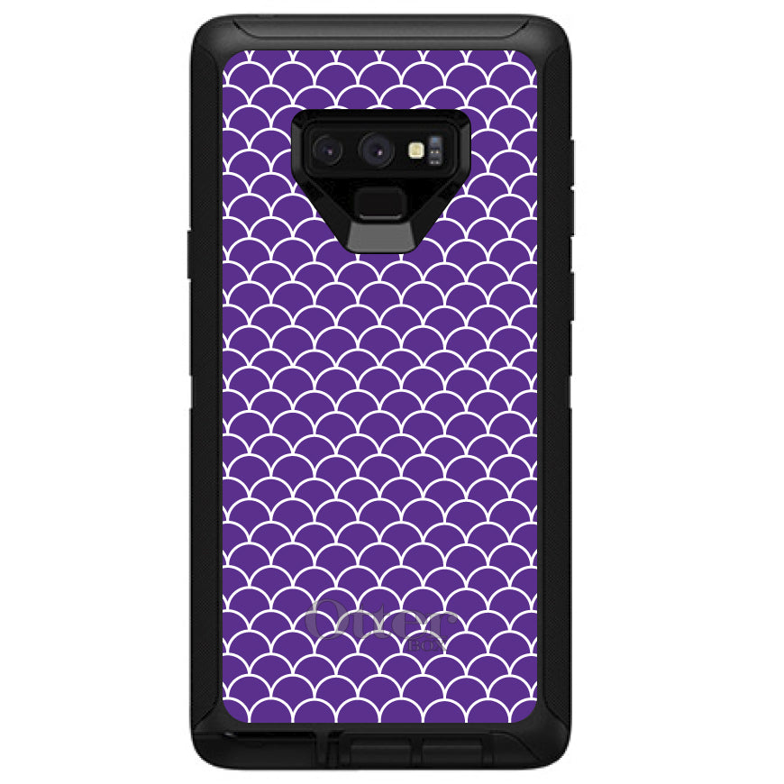Purple White Scalloped Pattern OtterBox Defender Case for iPhone & Galaxy, view 16