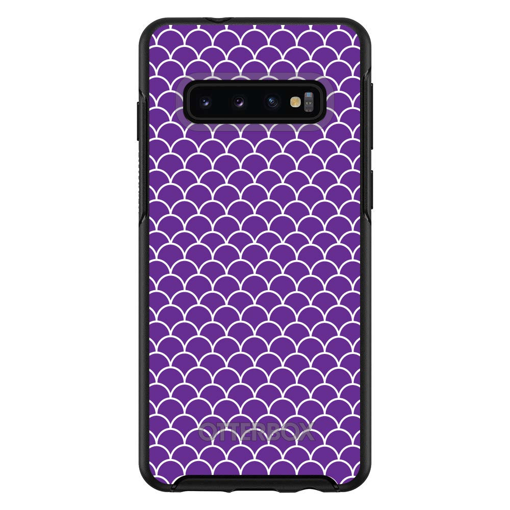 Purple White Scalloped Pattern OtterBox Symmetry Case for iPhone & Galaxy, view 6