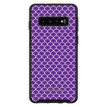 DistinctInk™ OtterBox Symmetry Series Case for Apple iPhone / Samsung Galaxy / Google Pixel - Purple White Scalloped Pattern