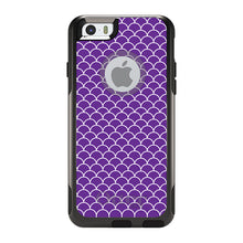 DistinctInk™ OtterBox Commuter Series Case for Apple iPhone or Samsung Galaxy - Purple White Scalloped Pattern