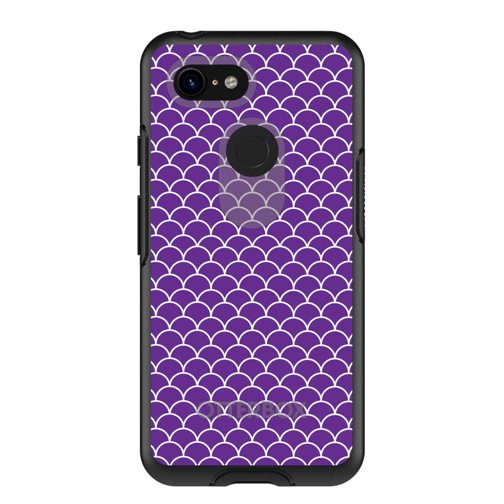 Purple White Scalloped Pattern OtterBox Symmetry Case for iPhone & Galaxy, view 15