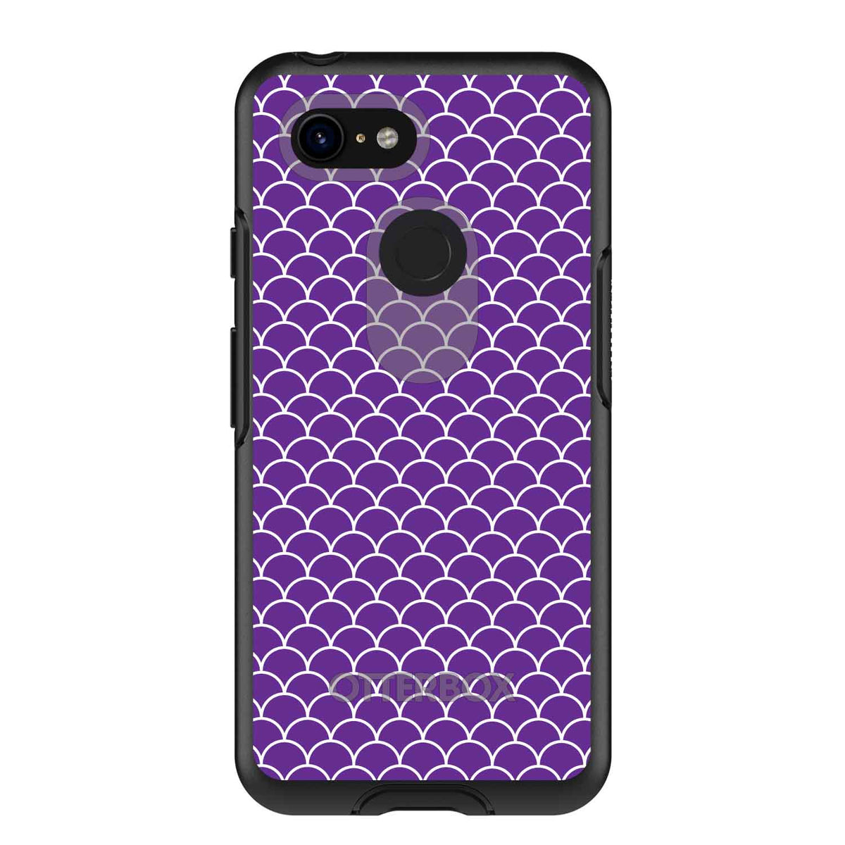 Purple White Scalloped Pattern OtterBox Symmetry Case for iPhone & Galaxy, view 15