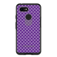 DistinctInk™ OtterBox Symmetry Series Case for Apple iPhone / Samsung Galaxy / Google Pixel - Purple White Scalloped Pattern