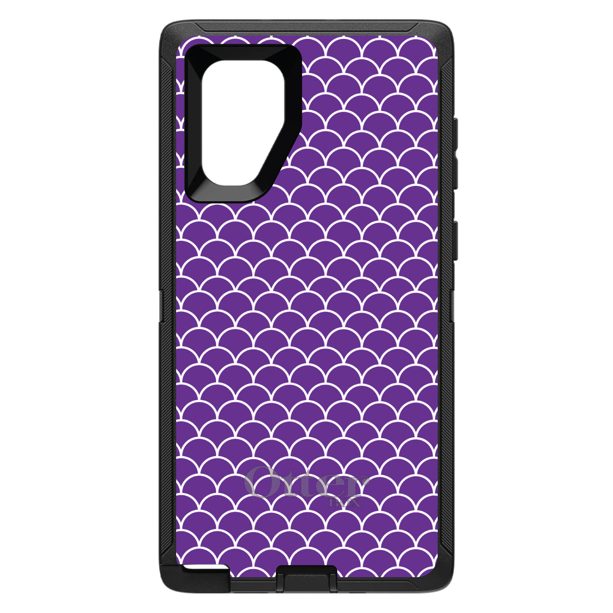 Purple White Scalloped Pattern OtterBox Defender Case for iPhone & Galaxy, view 15