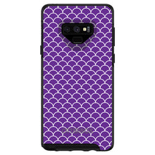 DistinctInk™ OtterBox Symmetry Series Case for Apple iPhone / Samsung Galaxy / Google Pixel - Purple White Scalloped Pattern