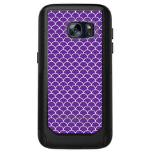 DistinctInk™ OtterBox Commuter Series Case for Apple iPhone or Samsung Galaxy - Purple White Scalloped Pattern