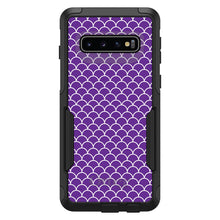 DistinctInk™ OtterBox Commuter Series Case for Apple iPhone or Samsung Galaxy - Purple White Scalloped Pattern