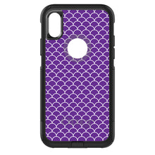 DistinctInk™ OtterBox Commuter Series Case for Apple iPhone or Samsung Galaxy - Purple White Scalloped Pattern