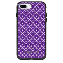 DistinctInk™ OtterBox Symmetry Series Case for Apple iPhone / Samsung Galaxy / Google Pixel - Purple White Scalloped Pattern