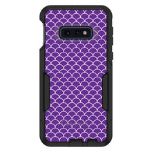 DistinctInk™ OtterBox Commuter Series Case for Apple iPhone or Samsung Galaxy - Purple White Scalloped Pattern