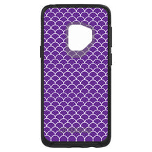DistinctInk™ OtterBox Symmetry Series Case for Apple iPhone / Samsung Galaxy / Google Pixel - Purple White Scalloped Pattern