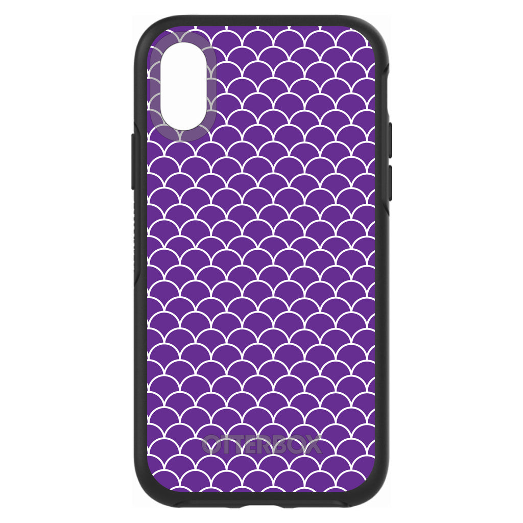Purple White Scalloped Pattern OtterBox Symmetry Case for iPhone & Galaxy, view 4