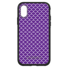 DistinctInk™ OtterBox Symmetry Series Case for Apple iPhone / Samsung Galaxy / Google Pixel - Purple White Scalloped Pattern