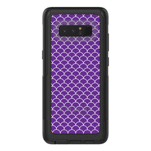 DistinctInk™ OtterBox Commuter Series Case for Apple iPhone or Samsung Galaxy - Purple White Scalloped Pattern