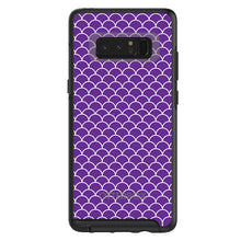 DistinctInk™ OtterBox Symmetry Series Case for Apple iPhone / Samsung Galaxy / Google Pixel - Purple White Scalloped Pattern