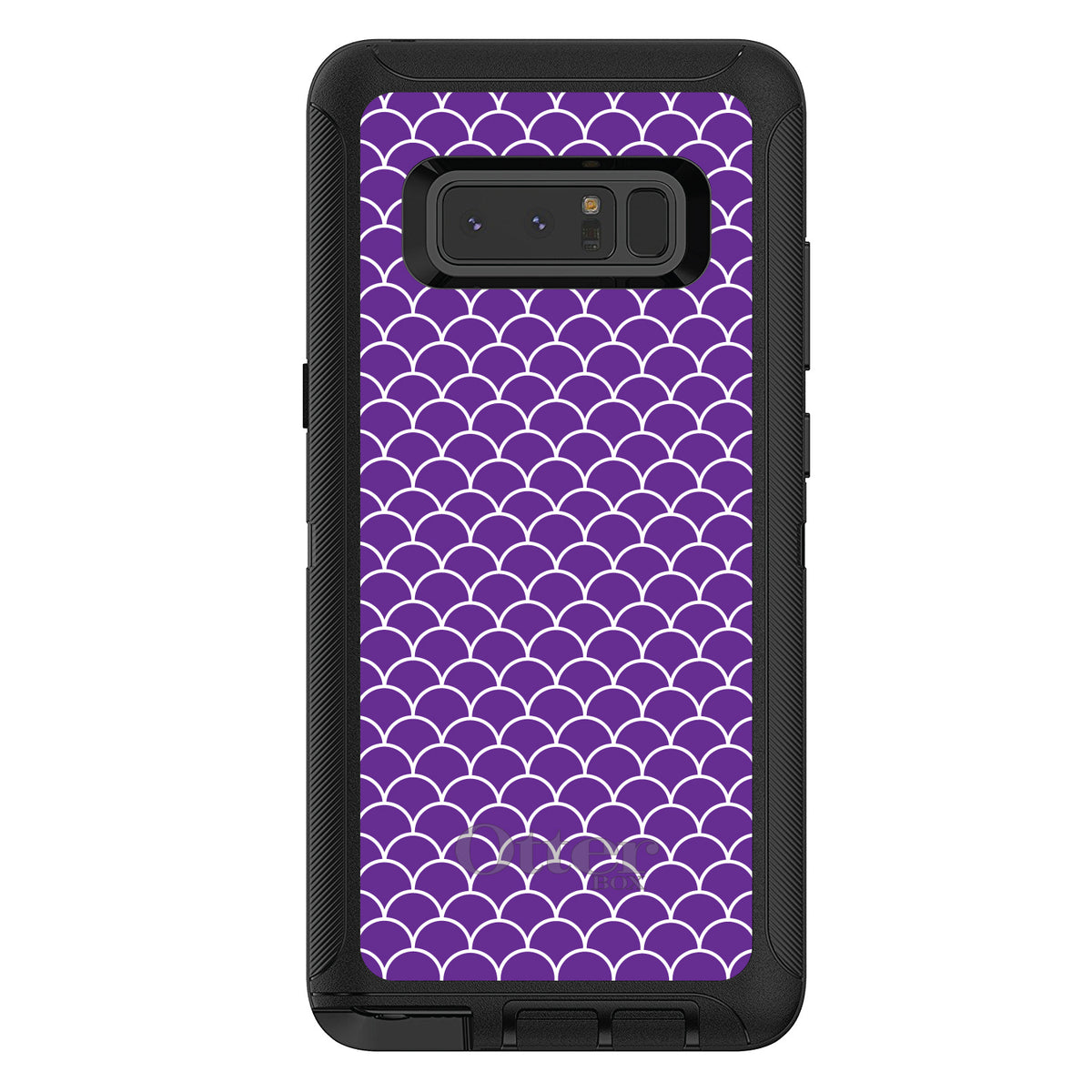 Purple White Scalloped Pattern OtterBox Defender Case for iPhone & Galaxy, view 17