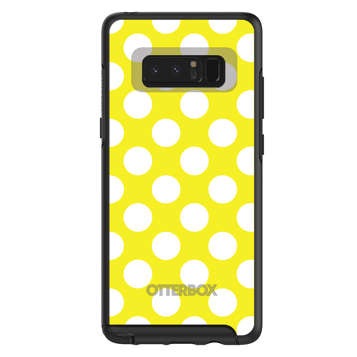 White & Yellow Polka Dots OtterBox Symmetry Case for iPhone & Galaxy, view 14
