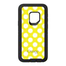 DistinctInk™ OtterBox Defender Series Case for Apple iPhone / Samsung Galaxy / Google Pixel - White & Yellow Polka Dots