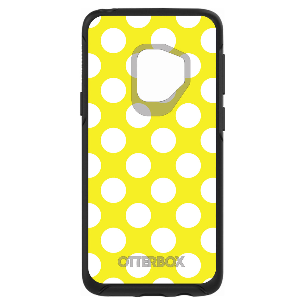 White & Yellow Polka Dots OtterBox Symmetry Case for iPhone & Galaxy, view 8