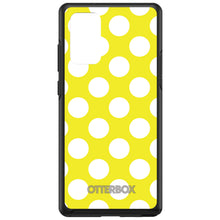 DistinctInk™ OtterBox Symmetry Series Case for Apple iPhone / Samsung Galaxy / Google Pixel - White & Yellow Polka Dots