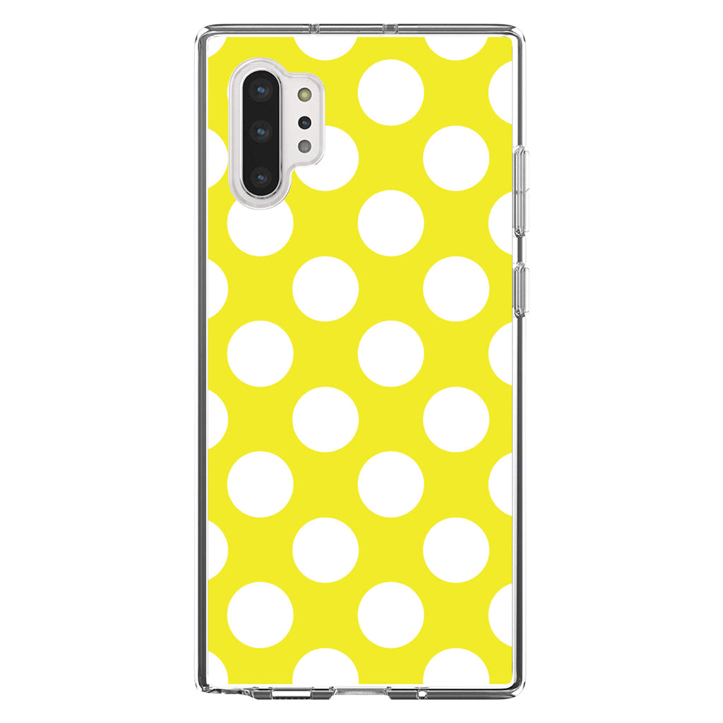White & Yellow Polka Dots Clear Shockproof iPhone Case, view 10