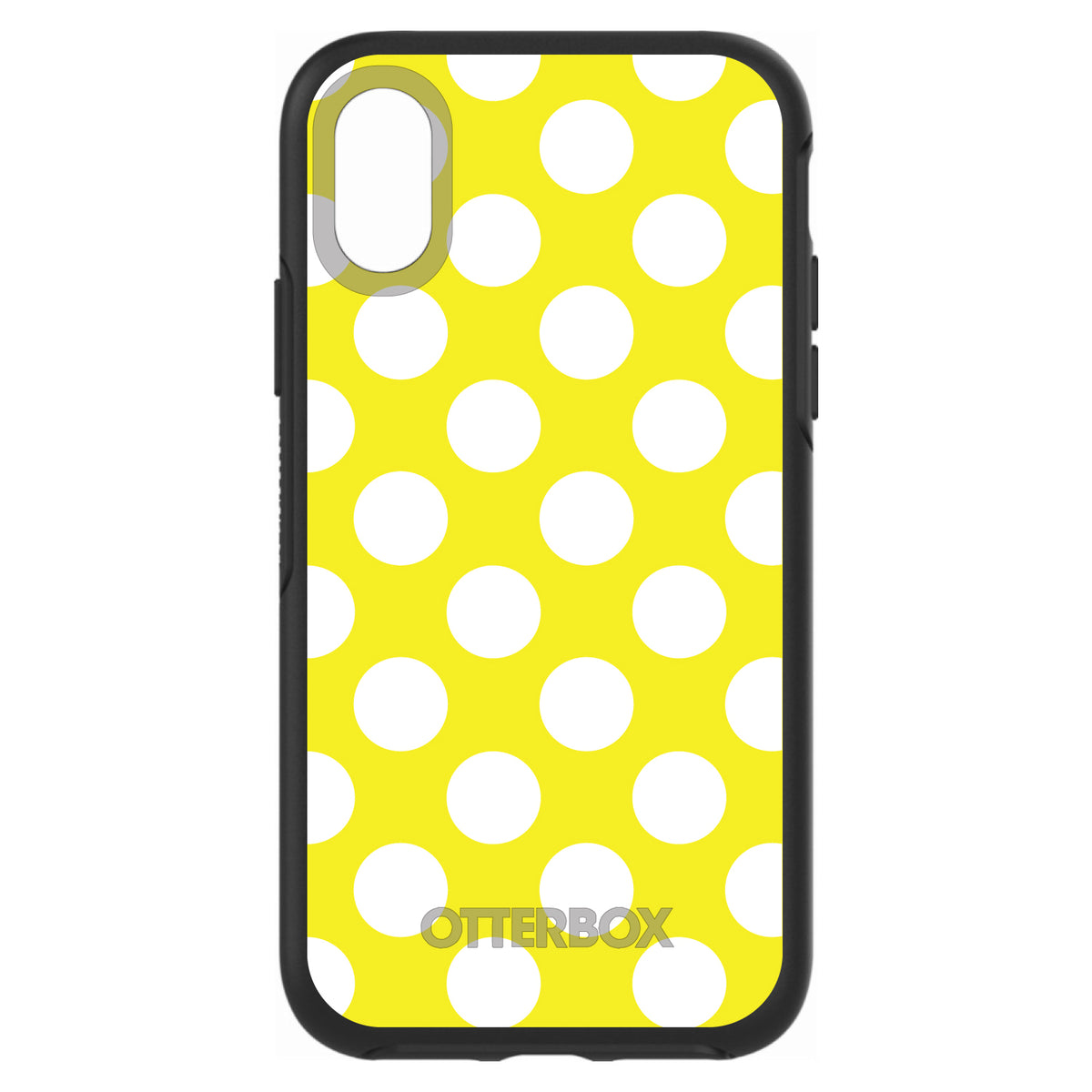White & Yellow Polka Dots OtterBox Symmetry Case for iPhone & Galaxy, view 4