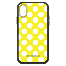 DistinctInk™ OtterBox Symmetry Series Case for Apple iPhone / Samsung Galaxy / Google Pixel - White & Yellow Polka Dots