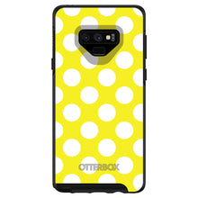 DistinctInk™ OtterBox Symmetry Series Case for Apple iPhone / Samsung Galaxy / Google Pixel - White & Yellow Polka Dots