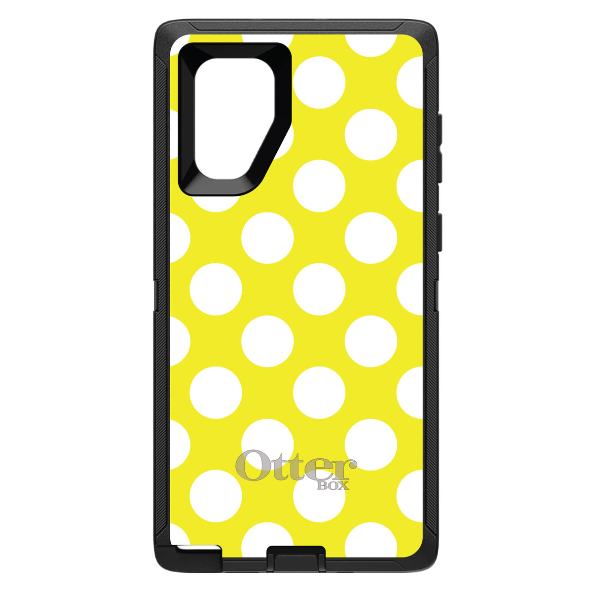 White & Yellow Polka Dots OtterBox Defender Case for iPhone & Galaxy, view 15