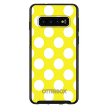 DistinctInk™ OtterBox Symmetry Series Case for Apple iPhone / Samsung Galaxy / Google Pixel - White & Yellow Polka Dots