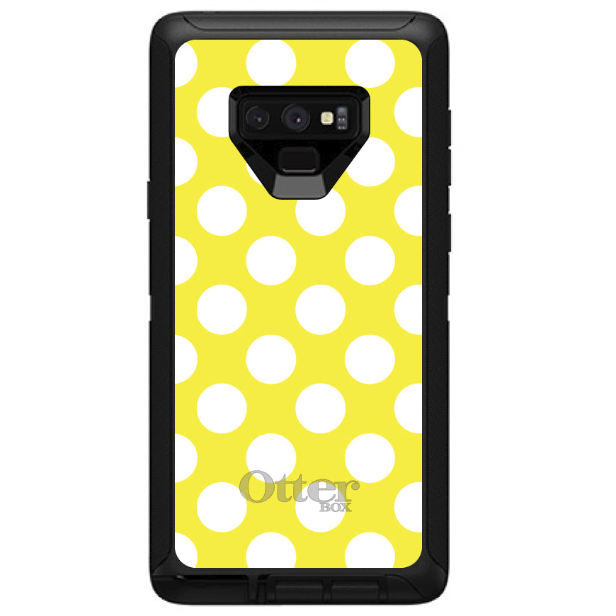 White & Yellow Polka Dots OtterBox Defender Case for iPhone & Galaxy, view 16