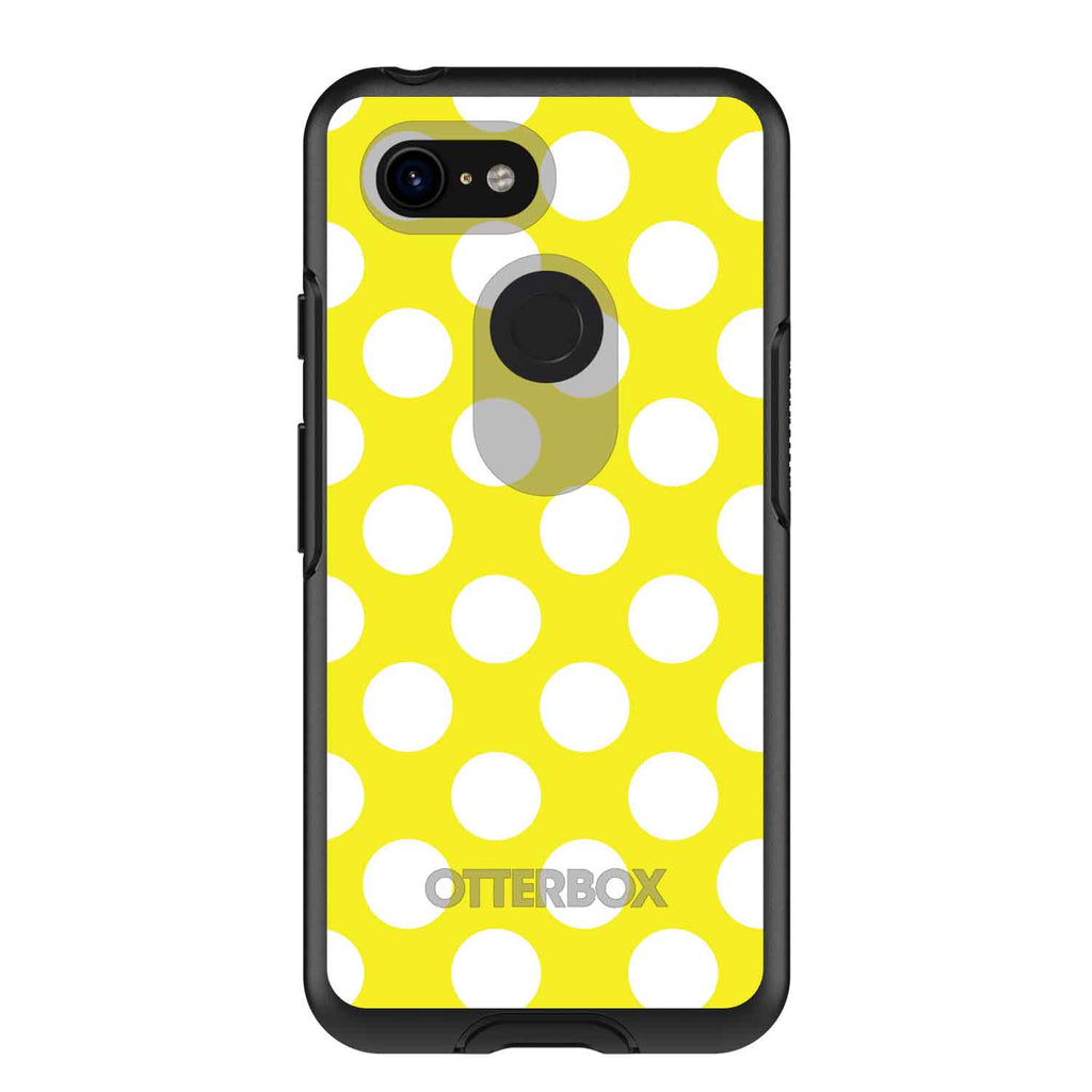 White & Yellow Polka Dots OtterBox Symmetry Case for iPhone & Galaxy, view 15