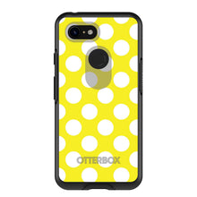 DistinctInk™ OtterBox Symmetry Series Case for Apple iPhone / Samsung Galaxy / Google Pixel - White & Yellow Polka Dots