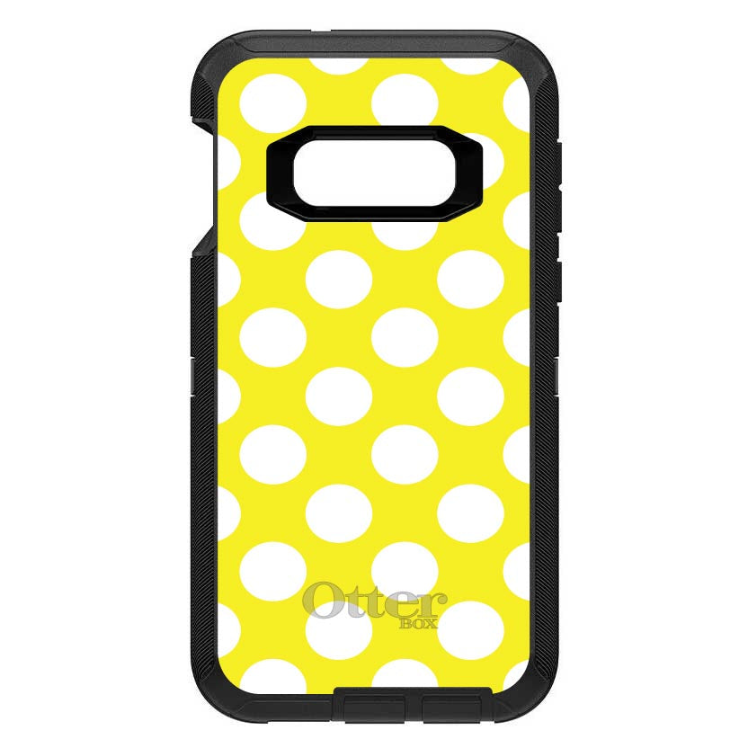 White & Yellow Polka Dots OtterBox Defender Case for iPhone & Galaxy, view 10