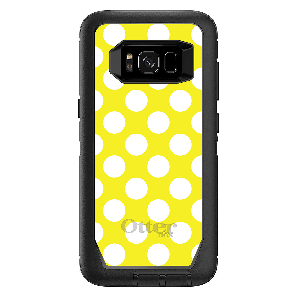 White & Yellow Polka Dots OtterBox Defender Case for iPhone & Galaxy, view 12