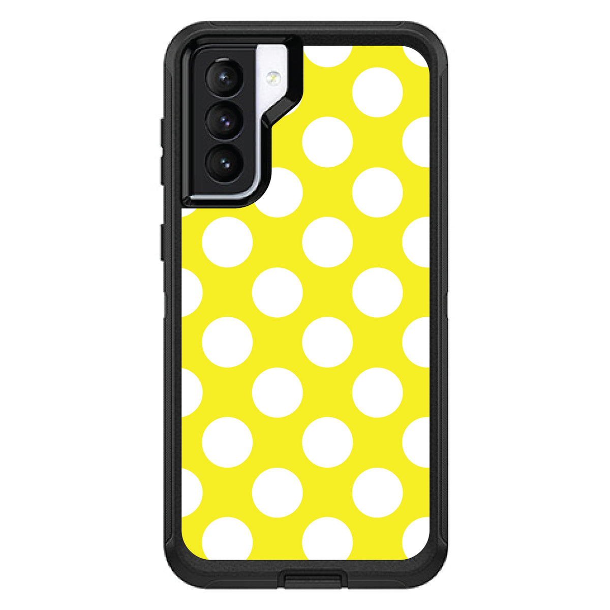 White & Yellow Polka Dots OtterBox Defender Case for iPhone & Galaxy, view 6
