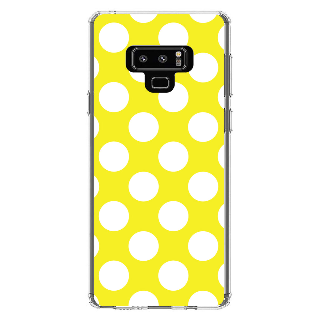 White & Yellow Polka Dots Clear Shockproof iPhone Case, view 11