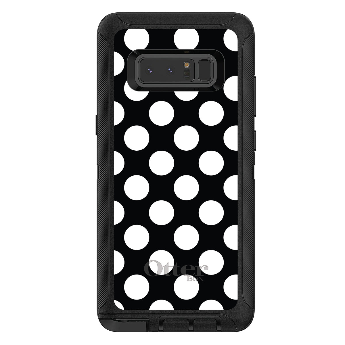 White & Black Polka Dots OtterBox Defender Case for iPhone & Galaxy, view 17