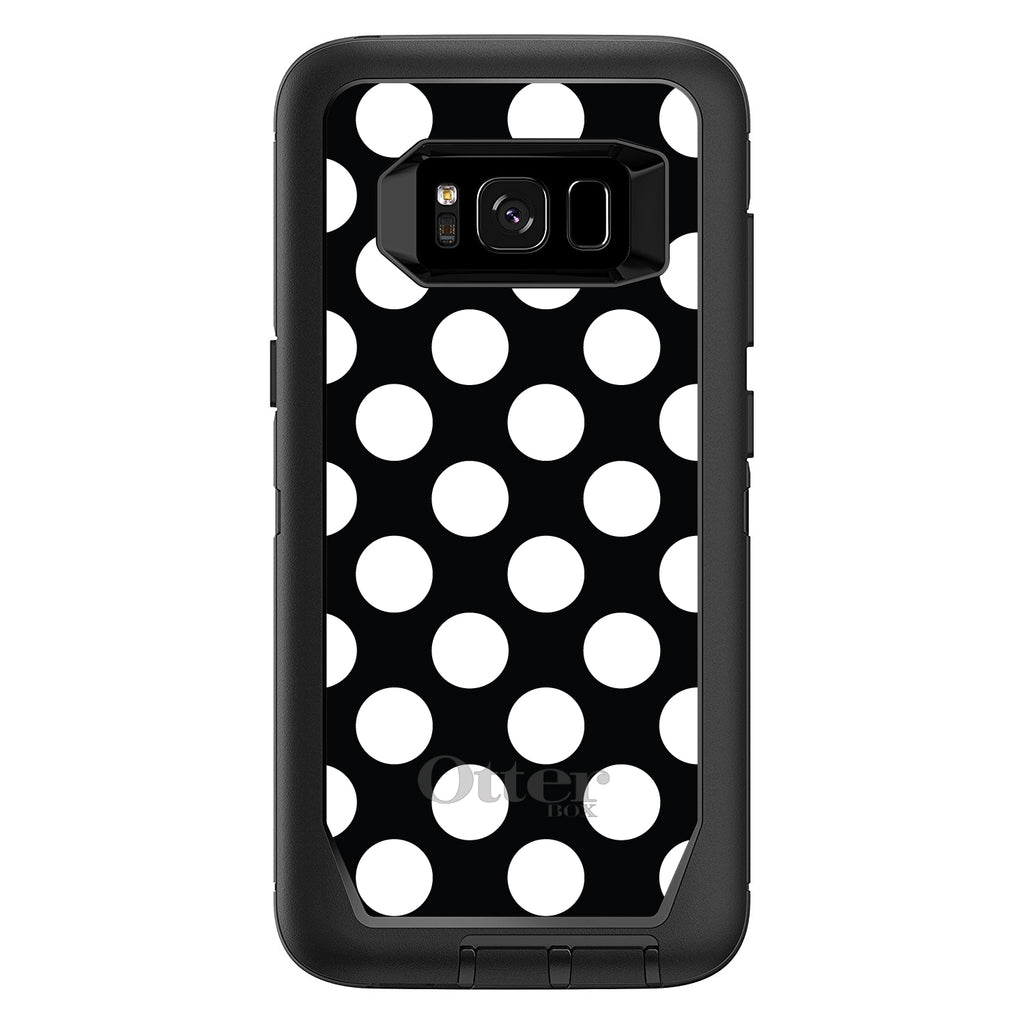 White & Black Polka Dots OtterBox Defender Case for iPhone & Galaxy, view 12