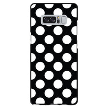 DistinctInk® Hard Plastic Snap-On Case for Apple iPhone or Samsung Galaxy - White & Black Polka Dots