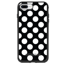 DistinctInk™ OtterBox Symmetry Series Case for Apple iPhone / Samsung Galaxy / Google Pixel - White & Black Polka Dots