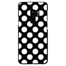 DistinctInk® Hard Plastic Snap-On Case for Apple iPhone or Samsung Galaxy - White & Black Polka Dots