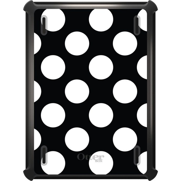 DistinctInk™ OtterBox Defender Series Case for Apple iPad / iPad Pro / iPad Air / iPad Mini - White & Black Polka Dots