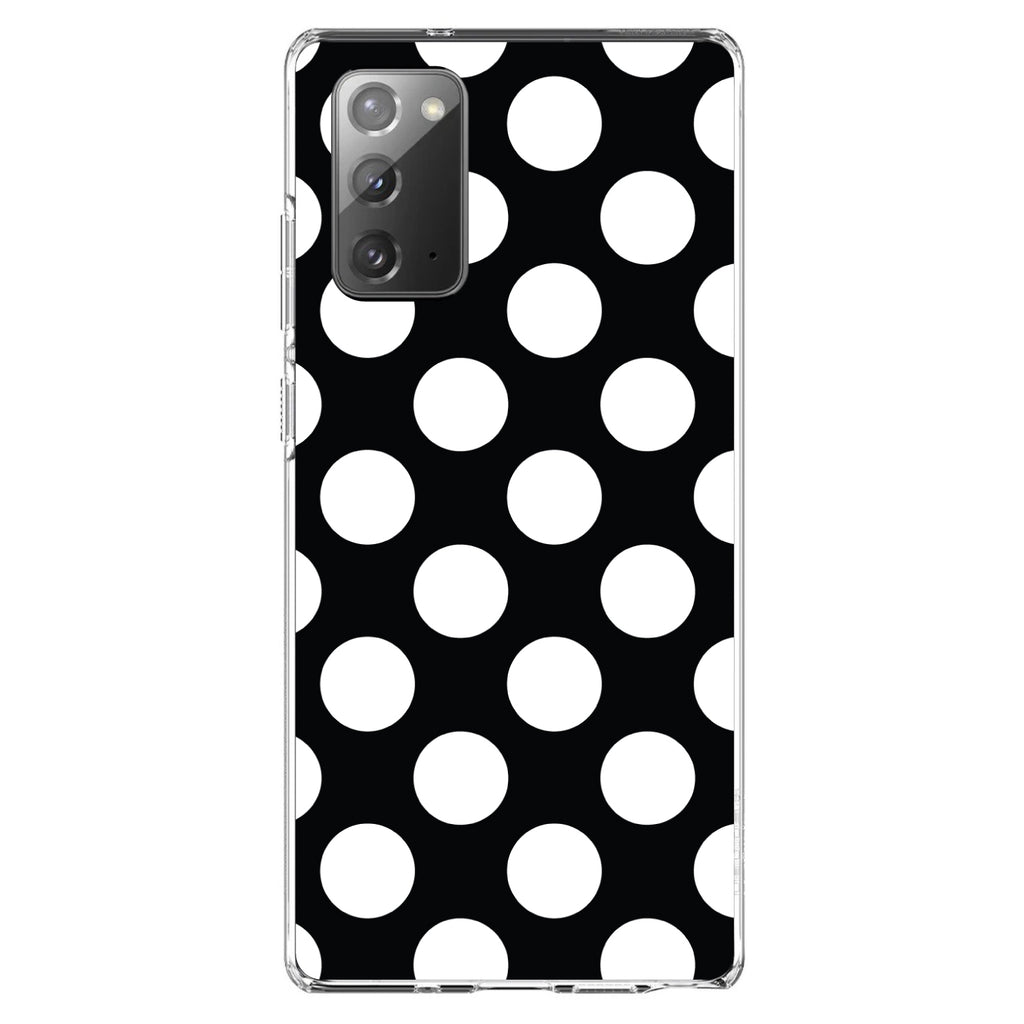 White & Black Polka Dots Clear Shockproof iPhone Case, view 7