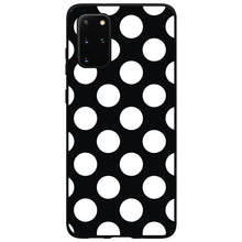 DistinctInk® Hard Plastic Snap-On Case for Apple iPhone or Samsung Galaxy - White & Black Polka Dots