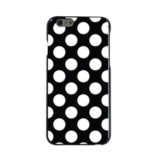 DistinctInk® Hard Plastic Snap-On Case for Apple iPhone or Samsung Galaxy - White & Black Polka Dots