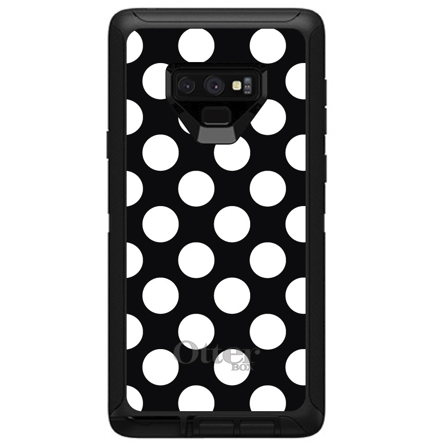 White & Black Polka Dots OtterBox Defender Case for iPhone & Galaxy, view 16