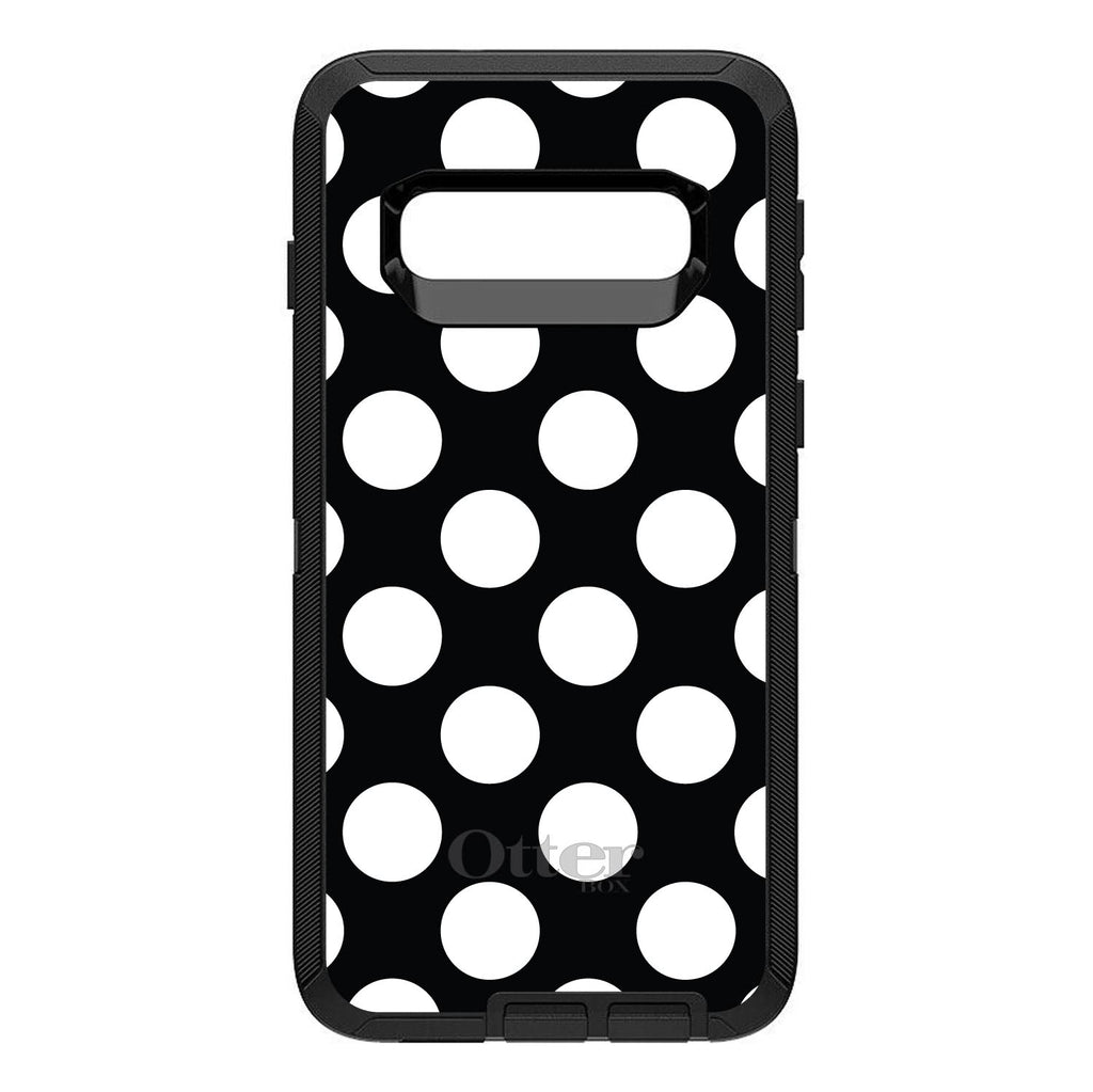 White & Black Polka Dots OtterBox Defender Case for iPhone & Galaxy, view 9
