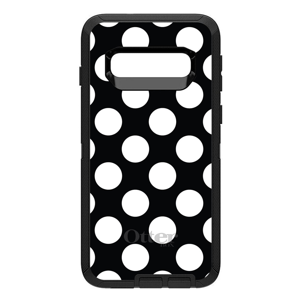 White & Black Polka Dots OtterBox Defender Case for iPhone & Galaxy, view 9
